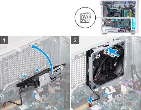 Deal4GO 125W CPU Liquid Water Cooling Fan Cooler System 2G44F 76PC8 Replacement for Dell XPS 8950 Desktop, Black in Saudi Arabia