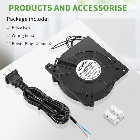 AC EC Powered 120mm x 32mm Radial Centrifugal Blower Fan 110V 115V 120V 220V 240V for Refrigerator Receiver DVR Xbox Modem AV Cabinet Cooling in Saudi Arabia