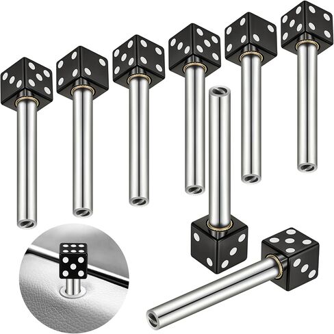 8 Pieces Car Door Lock Knobs Dice Interior Door Lock Pull Knobs Car Door Knobs Pin Set for Car SUV Pickup Truck Automobile, 2.08 x 0.31 Inch Black in Saudi Arabia