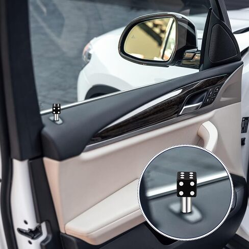 8 Pieces Car Door Lock Knobs Dice Interior Door Lock Pull Knobs Car Door Knobs Pin Set for Car SUV Pickup Truck Automobile, 2.08 x 0.31 Inch Black in Saudi Arabia