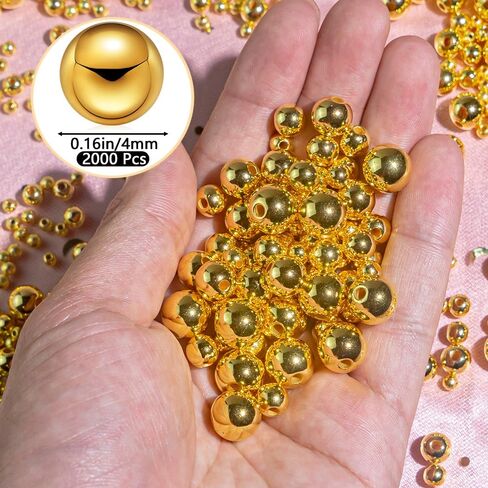 خرز فضي، 200 قطعة 12 مم خرز لؤلؤ فضي لصنع المجوهرات، خرز مملوء بالفضة لصنع المجوهرات والأساور والقلائد والشعر والحرف اليدوية والديكور وحشو المزهرية in Kuwait