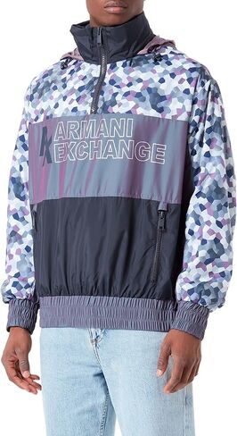 سترة صوفية دافئة للرجال من A｜X ARMANI EXCHANGE بشعار ملون in Saudi Arabia