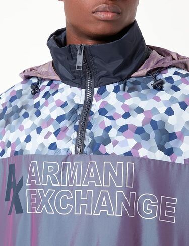 سترة صوفية دافئة للرجال من A｜X ARMANI EXCHANGE بشعار ملون in Saudi Arabia