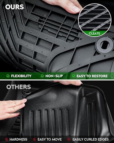 سجادات أرضية مناسبة لسيارة Mercedes Benz GLE 350/450/53 AMG/ 580/63 AMG S (غير مناسبة للكوبيه) 2020-2024، بطانات أرضية TPE مناسبة لجميع الأحوال الجوية، سجادات سيارة للصف الأمامي والثاني (أسود، مجموعة من 3) in Kuwait