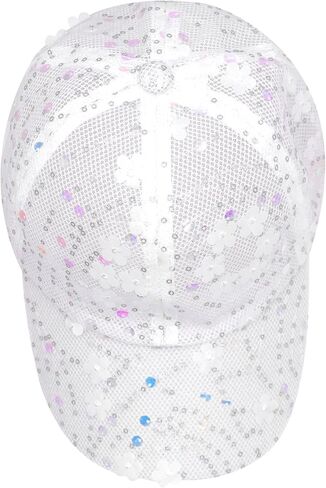 Shiny Sequins Baseball Cap for Women Girls Cute Flowers Breathable Mesh Trucker Hat Adjustable Summer Outdoors Sun Cap in Kuwait