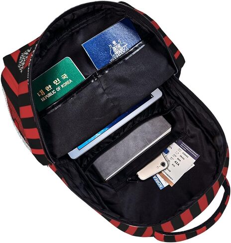 3D Fashion Novelty Backpack for Men Women 17 inch Multifunction Laptop Backpack Zipper Fan Travel Daypacks Stripe in Saudi Arabia