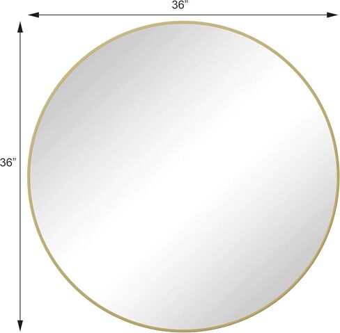 48 Inch Oversized Big Size Circular Mirror Wall Mirror, Round Vanity Mirror Metal Framed Dressing Mirror for Bathroom, Living Room, Bedroom in Saudi Arabia