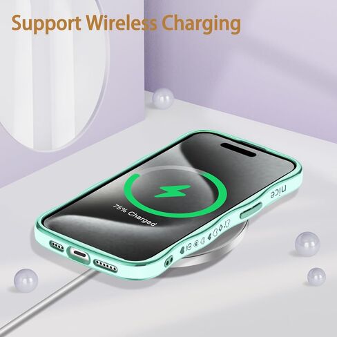 Anuck لهاتف iPhone 13 Case Wave، تصميم نمط طباعة قلب الحب للنساء الفتيات، حافة مطلية فاخرة متموجة لطيفة حماية كاملة للكاميرا، غطاء هاتف مرن ناعم من مادة TPU مقاوم للصدمات، وردي فاقع in Kuwait