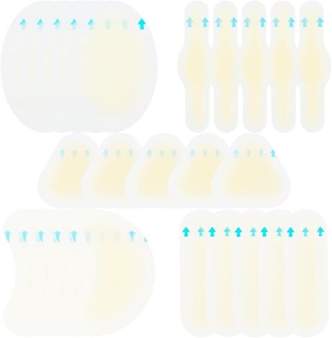 25 Pieces Blister Bandages Foot Blister Protection Adhesive Waterproof Gel Guard Heel Pads Cushion for Foot, Toe, Heel in Saudi Arabia