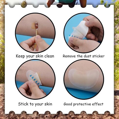 25 Pieces Blister Bandages Foot Blister Protection Adhesive Waterproof Gel Guard Heel Pads Cushion for Foot, Toe, Heel in Saudi Arabia