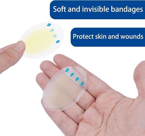 25 Pieces Blister Bandages Foot Blister Protection Adhesive Waterproof Gel Guard Heel Pads Cushion for Foot, Toe, Heel in Saudi Arabia