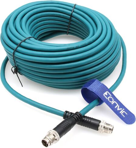 كابل إيثرنت Eonvic M12 X-Code Cat6 8 مواضع عالية المرونة وكابل شبكات جيجابت إيثرنت الصناعية للتطبيقات الصناعية (50 سم) in Kuwait