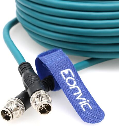 كابل إيثرنت Eonvic M12 X-Code Cat6 8 مواضع عالية المرونة وكابل شبكات جيجابت إيثرنت الصناعية للتطبيقات الصناعية (50 سم) in Kuwait