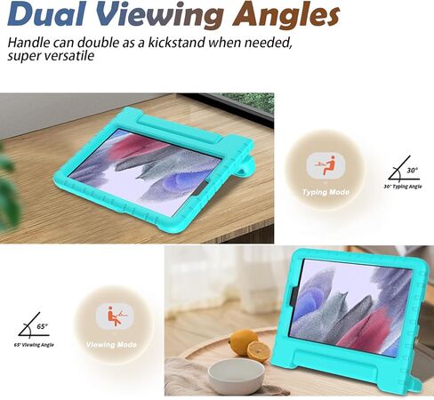 حافظة LTROP للأطفال لهاتف Samsung Galaxy Tab A7 lite 8.7 بوصة 2021 SM-T220/T225، حافظة Galaxy Tab A7 Lite 8.7، حافظة بمقبض قابل للتحويل مقاومة للصدمات لهاتف Samsung Galaxy Tab A7 Lite 8.7 بوصة 2021، وردي in Kuwait