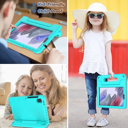 حافظة LTROP للأطفال لهاتف Samsung Galaxy Tab A7 lite 8.7 بوصة 2021 SM-T220/T225، حافظة Galaxy Tab A7 Lite 8.7، حافظة بمقبض قابل للتحويل مقاومة للصدمات لهاتف Samsung Galaxy Tab A7 Lite 8.7 بوصة 2021، وردي in Kuwait