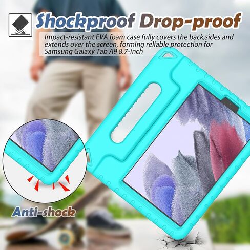 حافظة LTROP للأطفال لهاتف Samsung Galaxy Tab A7 lite 8.7 بوصة 2021 SM-T220/T225، حافظة Galaxy Tab A7 Lite 8.7، حافظة بمقبض قابل للتحويل مقاومة للصدمات لهاتف Samsung Galaxy Tab A7 Lite 8.7 بوصة 2021، وردي in Kuwait