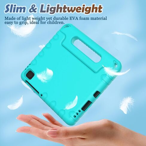 حافظة LTROP للأطفال لهاتف Samsung Galaxy Tab A7 lite 8.7 بوصة 2021 SM-T220/T225، حافظة Galaxy Tab A7 Lite 8.7، حافظة بمقبض قابل للتحويل مقاومة للصدمات لهاتف Samsung Galaxy Tab A7 Lite 8.7 بوصة 2021، وردي in Kuwait