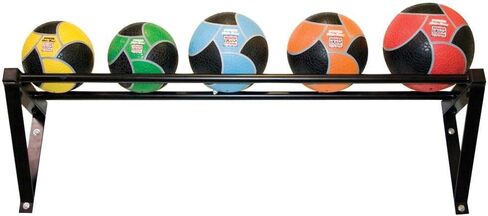 رف/رف كرة طبية مثبت على الحائط من باور سيستمز، 49.5 × 11 × 13 بوصة، أسود (27187) in Kuwait