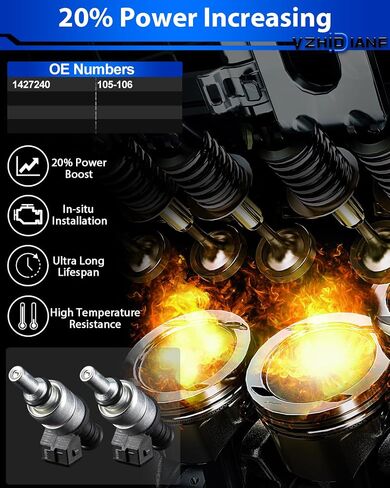 Upgraded 1427240 Fuel Injectors Fits For:-BMW 320i 323i 325xi 328i 328Ci 525i 528i Z3 Z4 X3 2.2L 2.5L 2.8L 98 99 00 01 02 03 04 05, 1427240 105-106 (6 PCS) in Saudi Arabia