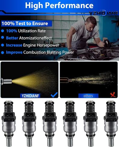 Upgraded 1427240 Fuel Injectors Fits For:-BMW 320i 323i 325xi 328i 328Ci 525i 528i Z3 Z4 X3 2.2L 2.5L 2.8L 98 99 00 01 02 03 04 05, 1427240 105-106 (6 PCS) in Saudi Arabia