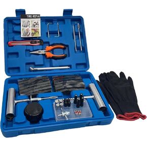 81pcs Tire Repair Kit - Heavy Duty Tools for Car, Motorcycle, Truck, Tractor, Trailer, RV, ATV, SUV - Fix Punctures and Plug Flats with Flat Tire Plug Kit System