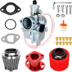 FVRITO Upgrade VM22 Carburetor Kit for Predator 212 196cc 224cc Non Hemi Coleman Mini Bike CT200U BT200X B200R KT196 Go Kart Baja Massimo MB200 GX160 GX200 Clone Engine Performance Parts w/Main Jets