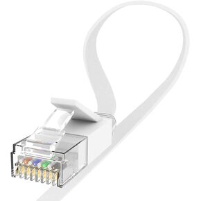 Jaremite Ethernet Cable 30 ft, Cat6 Ether Cable, Internet Network LAN Cable with cat 6 Cable Clips for Modem, Router, PS4, Xbox in Kuwait