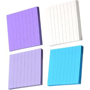 STOBOK 4 Pcs Lined Pad Small Divider Sticking Memo Paper Fridge Card Stock Binders Tabs Folders Tabs Page Markers Sticky Kraft Tags Bookmarks Sticky Yellow Sticky Tabs Note Fluorescence