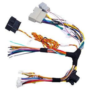 BATIGE Wiring Harnesses - Perfect Replacement for Your Car, Compatible with Jeep Wrangler, Chrysler, Dodge, Ram - Wire Harness Adapter with Retained OEM Factory AMP and SWC - Easy Installation