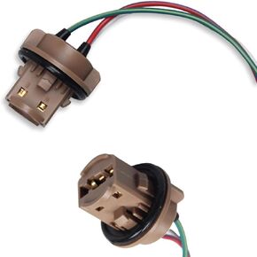 2 PCS Bulb Socket Female Adapter, 7443 Universal Car LED Brake Light Holder, Car Lighting Wiring Harness Connector, for Most Cars, Trucks and Vans (Multicolored #3)