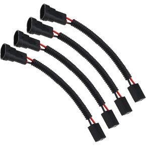 The Lord of the Tools 4PCS H11 to H7 LED Headlight Retrofit Wiring Harness Connector Socket Adapter 12V-24V LED/HID Headlight Lamp Holder Conversion Cable 20cm