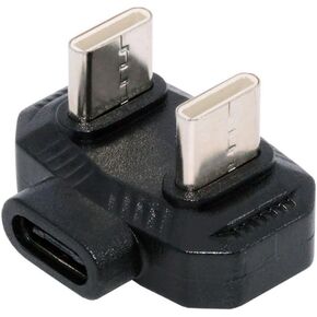 chenyang CY USB4 USB-C Type C Male Female Power Data Video Extension Connector Adapter for NS Switch & Phone & Laptop (Male to Dual Female)