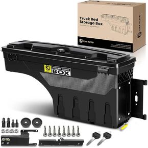 YHTAUTO Truck Bed Storage Tool Box Lockable Replacement for 2017-2020 Ford F-250 F-350 Super Duty Driver Side 6.9 ft Bed Toolbox Stow Up to 33 LBS