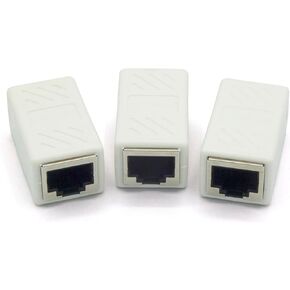 Ethernet Extender RJ45 Couplers Network Cable Coupler Internet Female to Female Connector Inline Coupler for Cat5/ Cat5e/ Cat6/ Cat7 Ethernet Extension Cable (10 Pack Black)