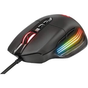 Mouse GXT 900 Qudos, 100-15000 DPI, 7 Programmable Buttons, Adjustable RGB LED Lighting, On-Board Memory, Advanced Software, USB Computer Mouse for PC, Laptop, Mac - Black