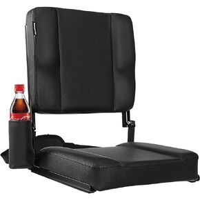 Stadium Seats for Bleachers with Back Support and Comfort Cushion - Folding, Deluxe, Wide Bleacher Chair with Shoulder Strap and Cup Holder, Perfect for Sporting Events and Concerts