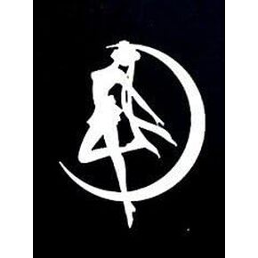 Moon Fairy Dance Serena Decal Vinyl Sticker|Cars Trucks Vans Walls Laptop| White |5.5 x 4.25 in|CCI909