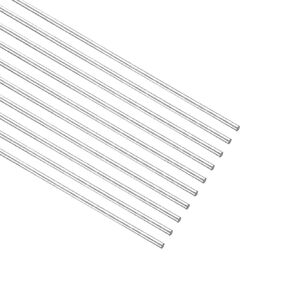 Unifizz 0.5mm x 200mm 304 Stainless Steel Solid Round Rod for DIY Craft Model Car Helicopter Airplane - 10pcs