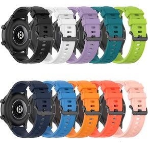 FitTurn Band Compatible with Huawei Watch 4 3 Pro/GT 4 3 2 46mm/GT Active/GTR 4 pro Watch 22MM Silicone Replacement Wristband Strap for Samsung Galaxy Watch 46mm/Gear S3/for Amazfit Bip 5 SmartWatch