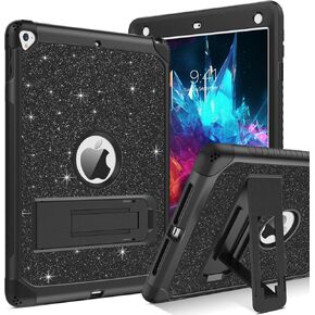 YINLAI Case for iPad 6th Generation,iPad 5th Generation Case,iPad 9.7 Case,Glitter Women Girls Shockproof Drop Protection Cover Kickstand iPad 9.7 inch iPad Air 2nd A1893/A1954/A1822/A1823, Hot Pink