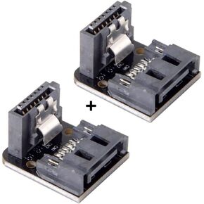 ChenYang CY SATA 7Pin Male to 7Pin Female 360 Degree Angled Expansion Adapter for Desktops SSD HDD Mainboard Motherboard
