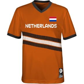 Outerstuff Mens FIFA World Cup Fan Top, Netherlands, Multicolor, X-Small
