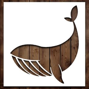 Whale Stencil, Whale Stencils - Art Stencils, Drawing Stencils, Graffiti Stencils for Painting on Wood, Canvas, Paper, Fabric, Wall, and Furniture 6x6 Inch