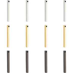 DICOSMETIC Rectangle Blank Charms Stainless Vertical Bar Pendants 35mm Long Engraved Tag Jewelry Charms Name Plate Charms
