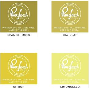 Pinkfresh Studio Premium Dye Cube Ink Pads 4 Colors-Weeping Willow PFDIC-015