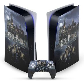 Head Case Designs Officially Licensed Harry Potter Hogwarts Aguamenti Graphics Vinyl Faceplate Gaming Skin Decal Compatible with Sony PlayStation 5 PS5 Disc Edition Console & DualSense Controller