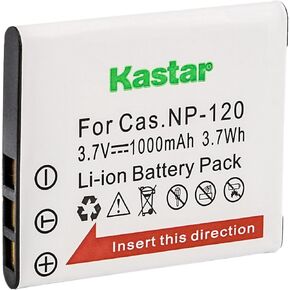 Kastar 4-Pack Battery CNP-120 Replacement for Casio NP-120 CNP-120 Battery, Casio BC-120 Charger, Casio Exilim EX-Z900, Exilim EX-Z910, Exilim EX-ZS10, Exilim EX-ZS12, Exilim EX-ZS15 Camera