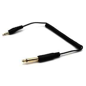 Coiled Spiral DC 3.5mm(1/8") Male Mono to 6.35mm(1/4") Mono Male Stereo Headphone Jack Audio Adapter Cable for Cellphone, Guitar, Microphone, Amplifier(0.8M)