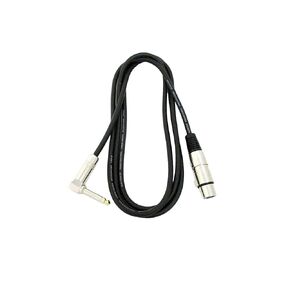 Audio2000'S ADC202H XLR Female to 1/4 inch TS Right-Angle Microphone Cable, Patch Cable, Audio Cable, 6 Feet