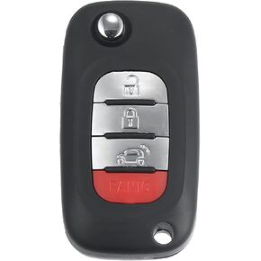 X AUTOHAUX Car 4 Button Flip Car Keyless Entry Remote Control Key Fob Proximity Smart Fob CWTWB1G767 for Smart Forfour 2015-2017 Fortwo 2015-2017 433MHz Chip 4A